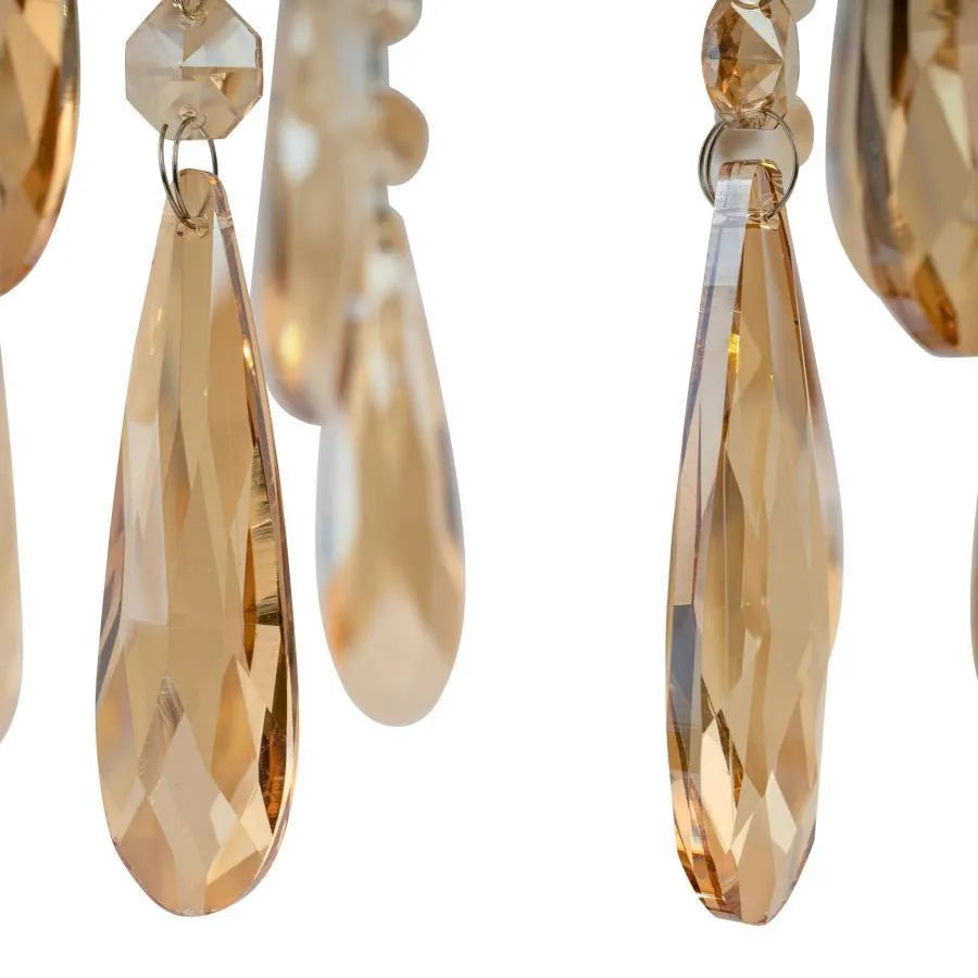 Kelsi Chandelier, 6*E27, Crystal, Gold 