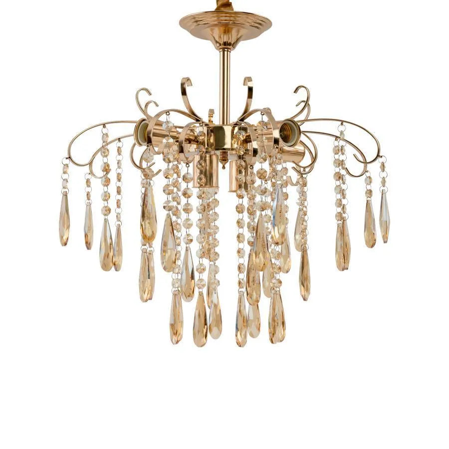 Kelsi Chandelier, 6*E27, Crystal, Gold 