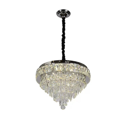 Crystal LED Chandelier with Remote Control Austin 56W Dimmable Silver 