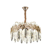 Gary 144W Dimmable Crystal LED Chandelier with Remote Control Gold