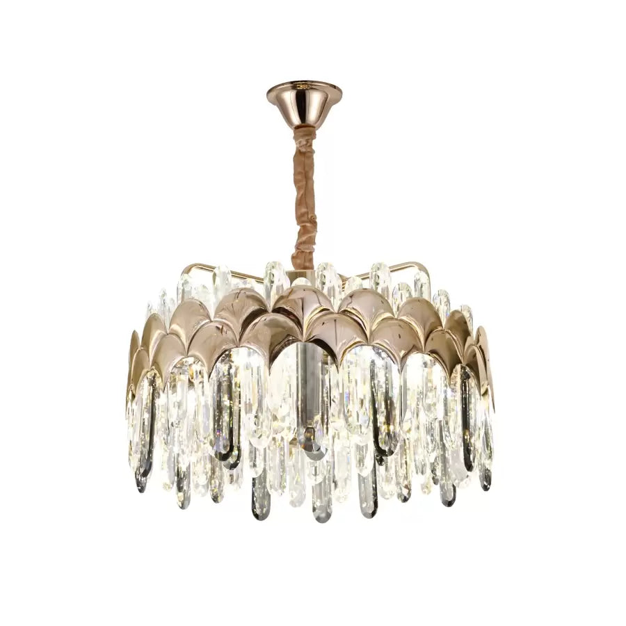Gary 144W Dimmable Crystal LED Chandelier with Remote Control Gold