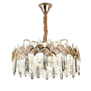 Gregory 188W Dimmable Crystal LED Chandelier with Remote Control Gold