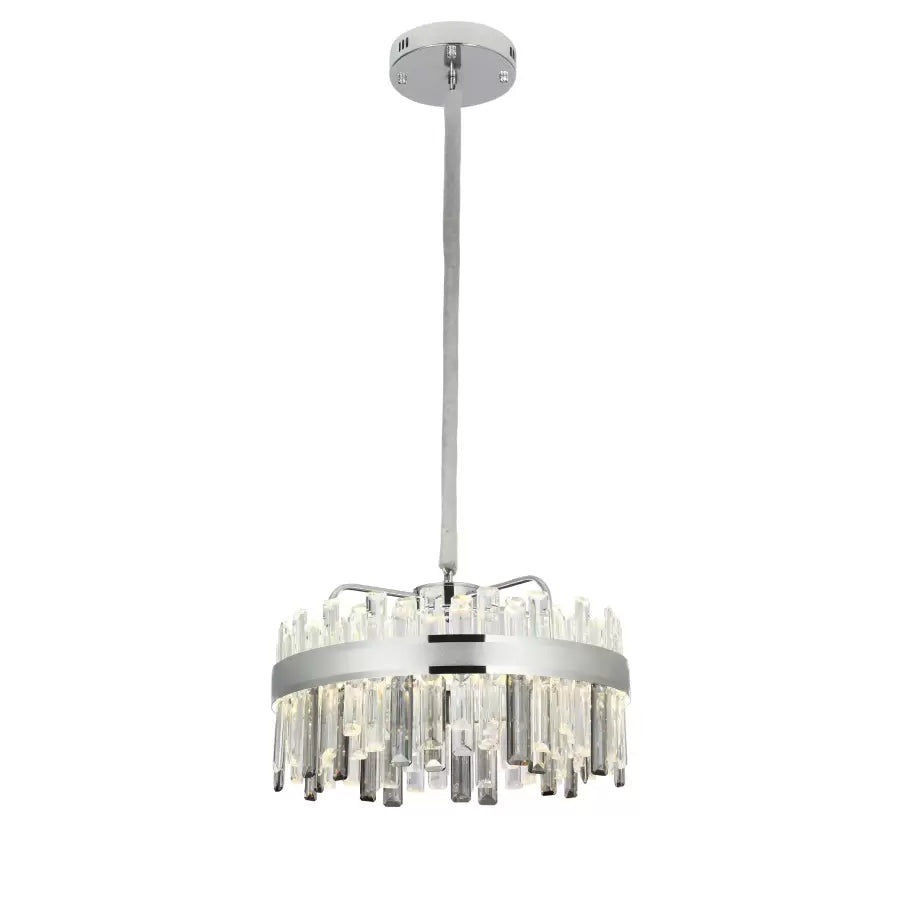 Crystal LED Chandelier with Remote Control Maxton 140W Dimmable Silver
