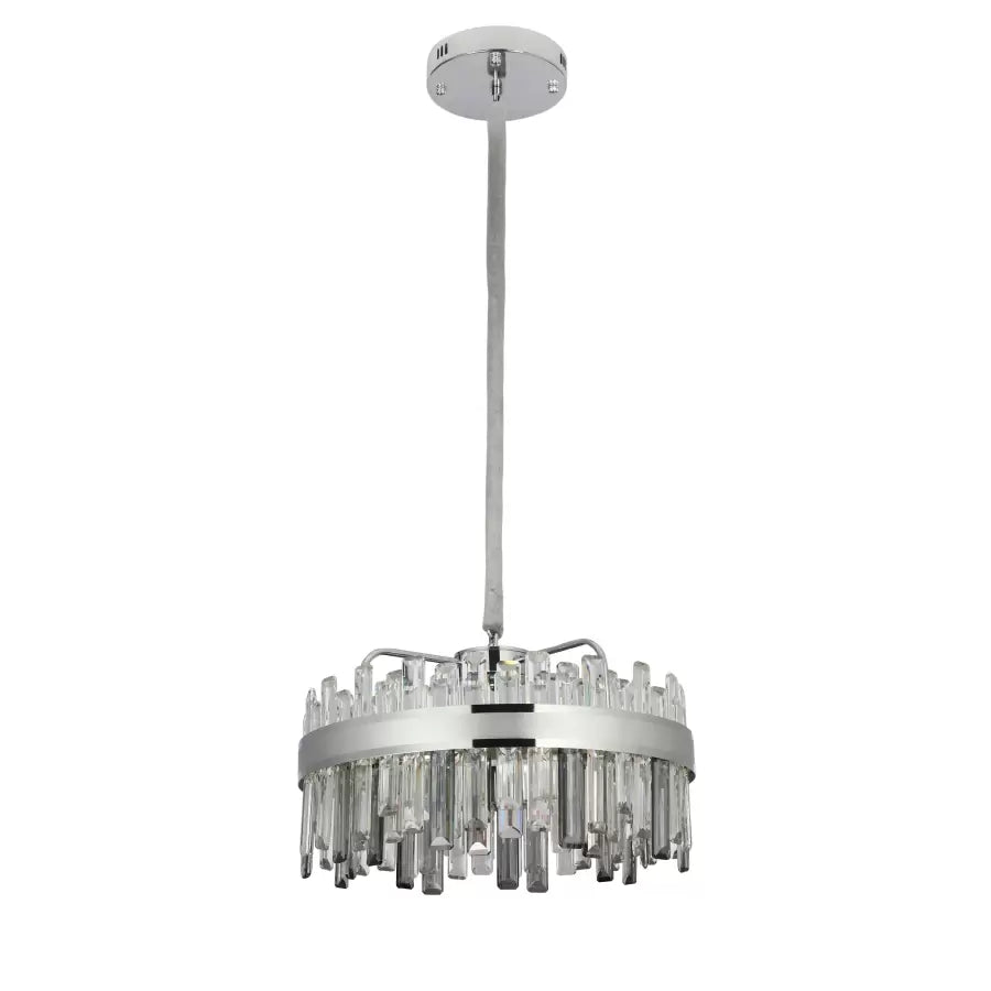 Crystal LED Chandelier with Remote Control Maxton 140W Dimmable Silver