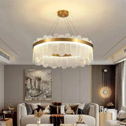 LED Chandelier with Remote Control Alonzo 93W Dimmable Diameter 60cm Gold 