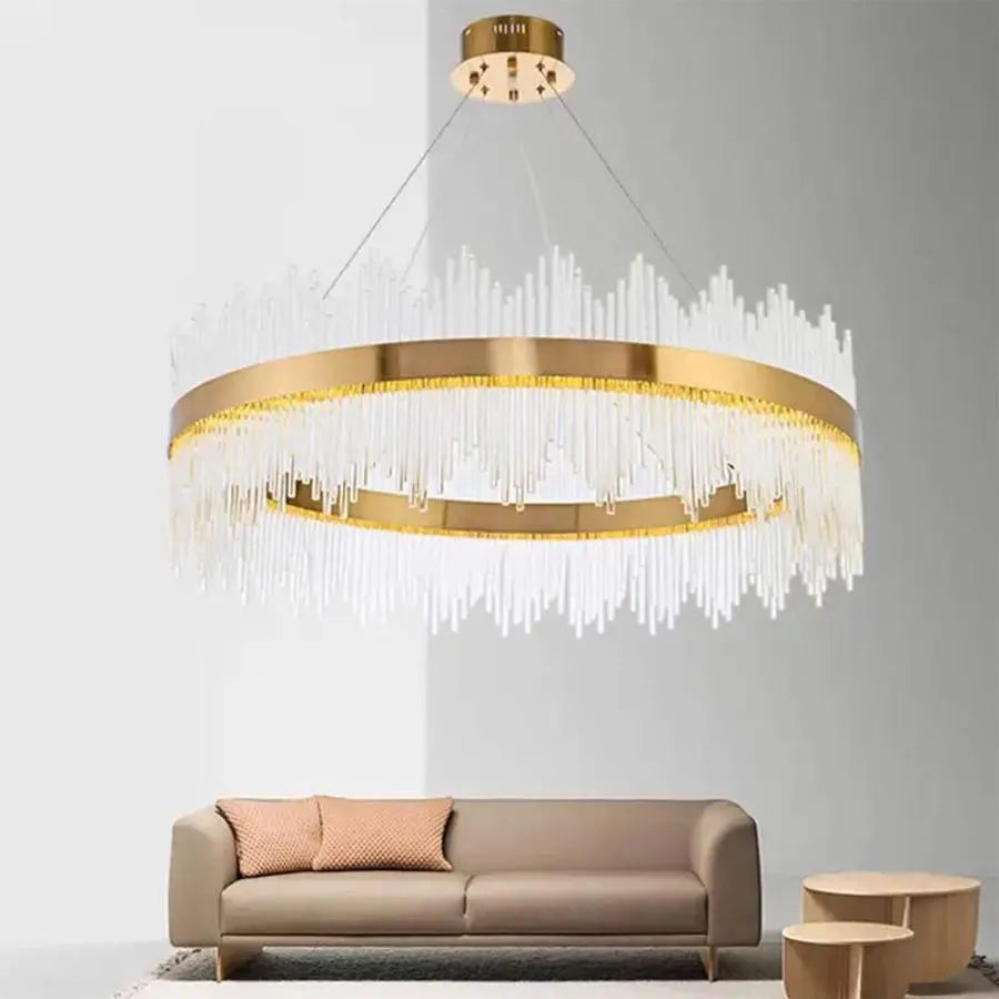 LED Chandelier with Remote Control Gonzalo 98W Dimmable Gold 