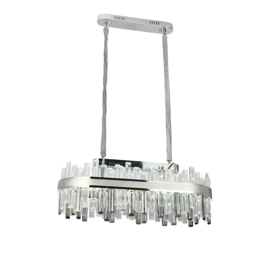 Morgan 140W Dimmable Crystal LED Chandelier with Remote Control Silver