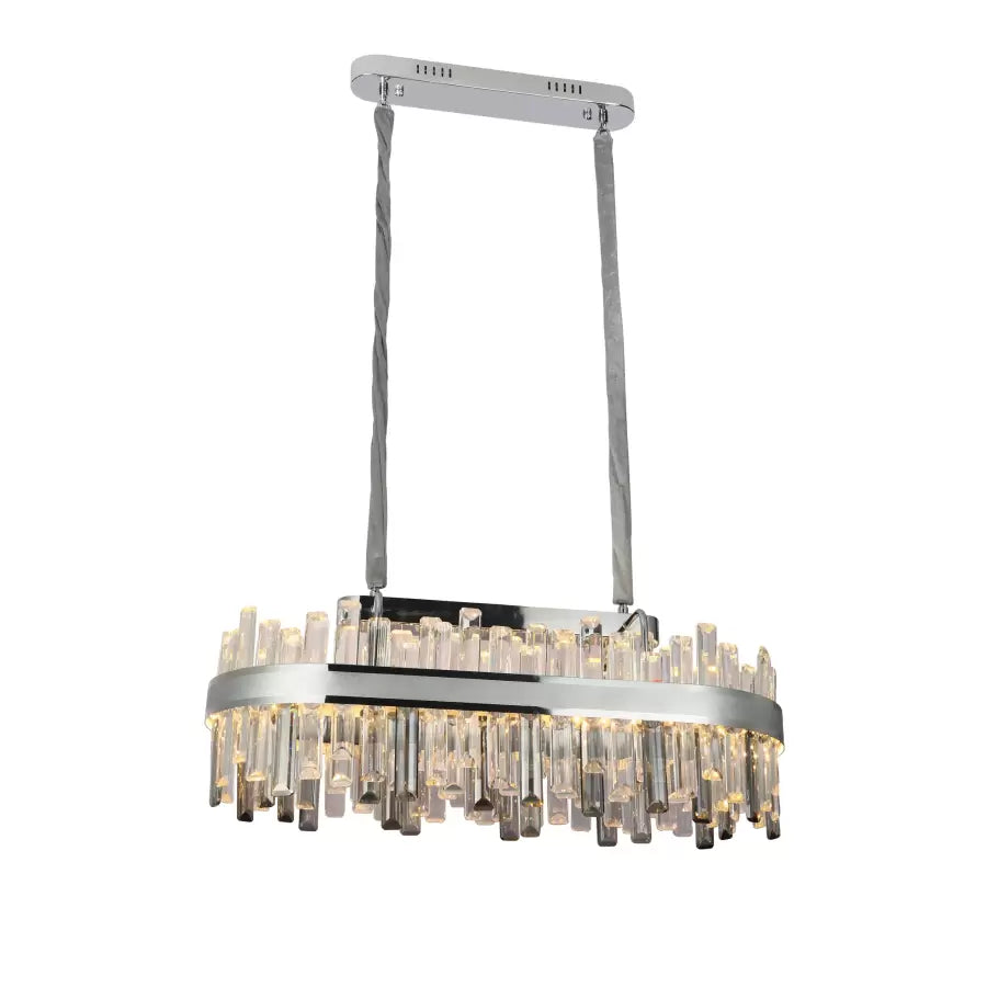 Morgan 140W Dimmable Crystal LED Chandelier with Remote Control Silver