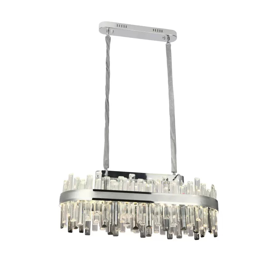 Morgan 140W Dimmable Crystal LED Chandelier with Remote Control Silver