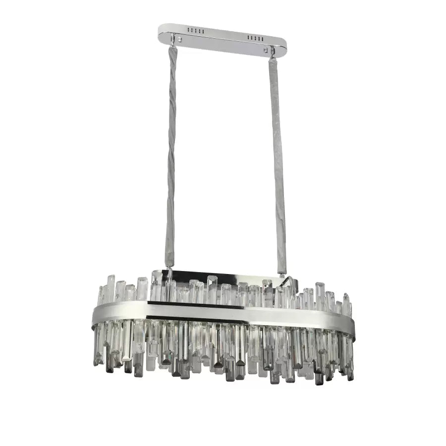 Morgan 140W Dimmable Crystal LED Chandelier with Remote Control Silver