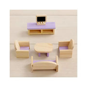 Dollhouse with Furniture Pink DollHouse