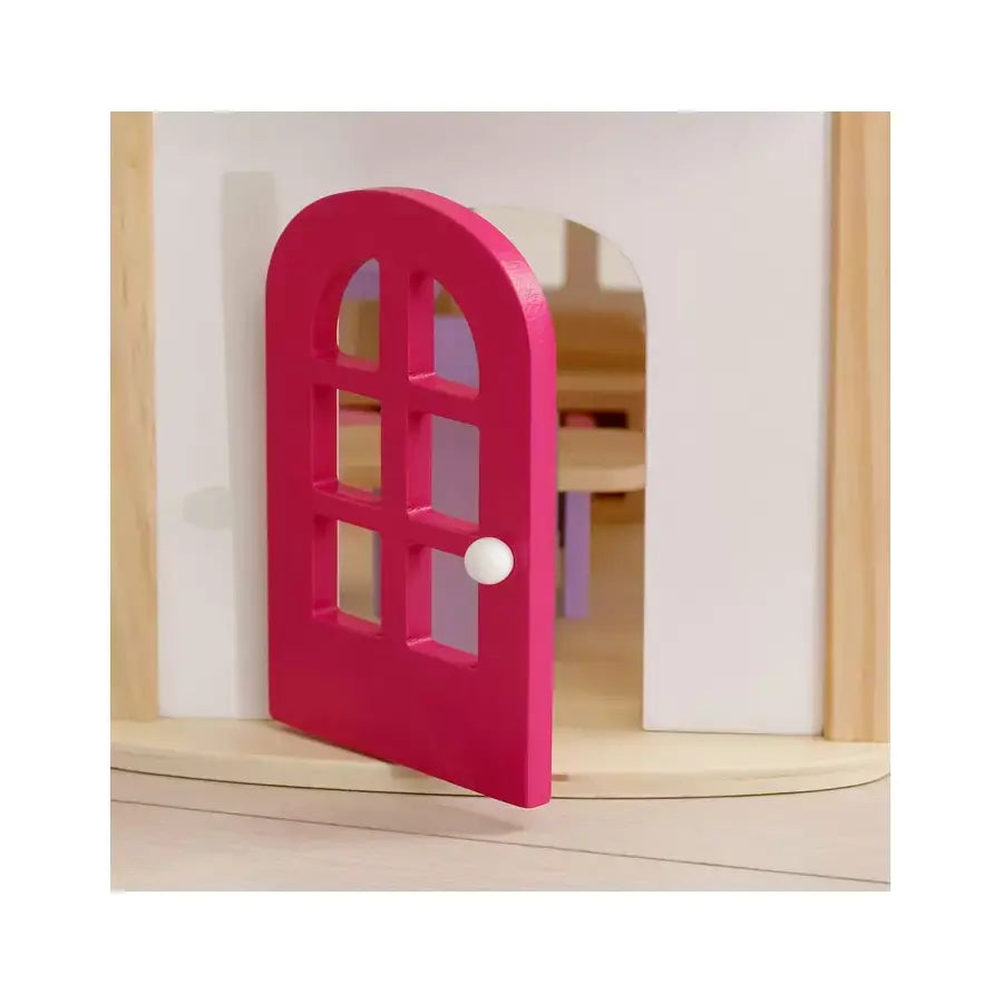 Dollhouse with Furniture Pink DollHouse