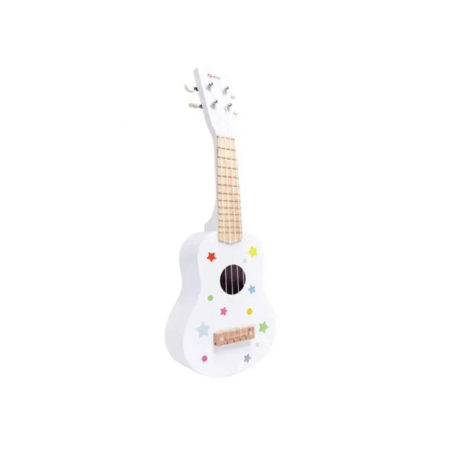 Wooden Guitar, White, Wood