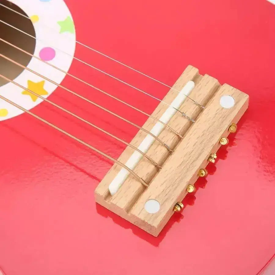 Wooden Guitar for Children, Multicolored, Wood
