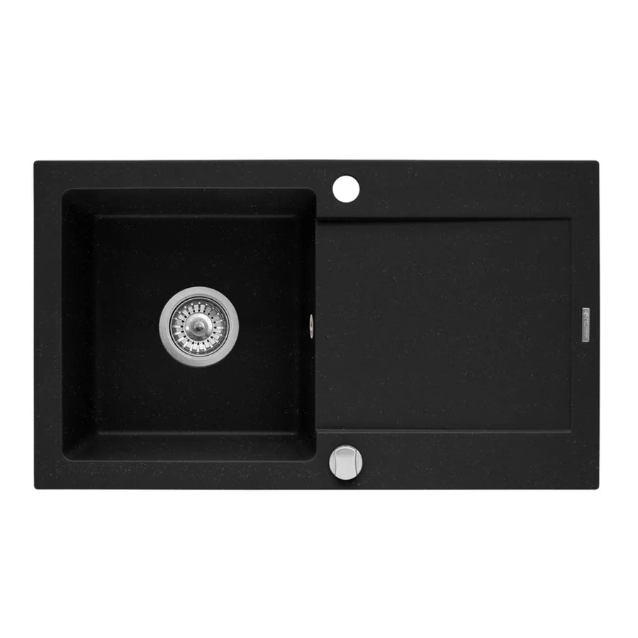Stainless Steel Kitchen Sink 75x45 cm Black Graphite