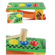 Circuit with Wooden Cars and Ball Hammer