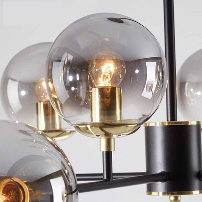 Jermija Chandelier 8x E27 Gold Black 