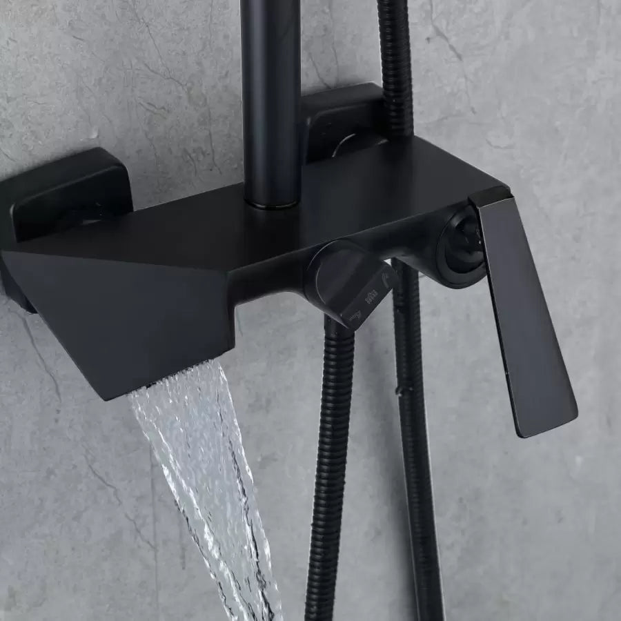 Shower Column, Sanitary Brass, Black, 6720H