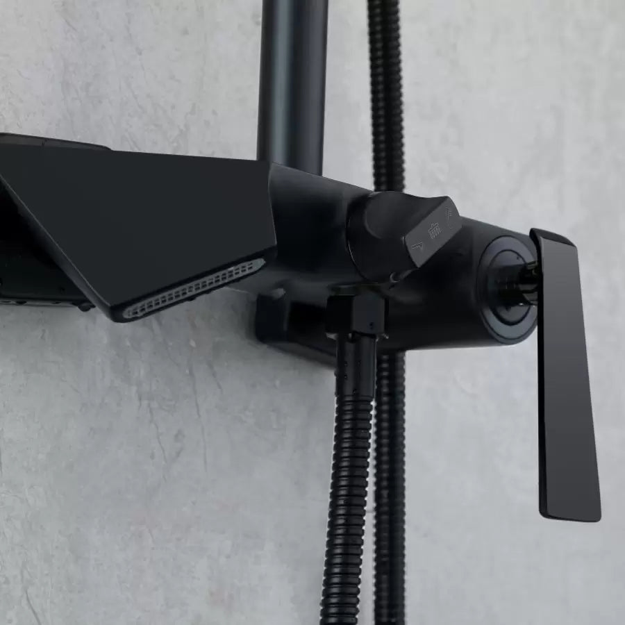 Shower Column, Sanitary Brass, Black, 6720H