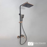 Shower Column, Sanitary Brass, Black with Rose-Gold, 10010H-M