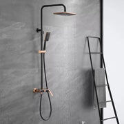 Shower Column, Sanitary Brass, Black with Rose-Gold, 10010H-M
