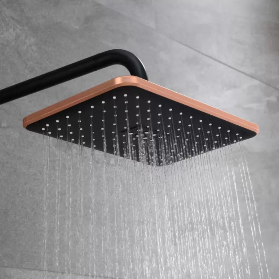 Shower Column, Sanitary Brass, Black with Rose-Gold, 10010H-M