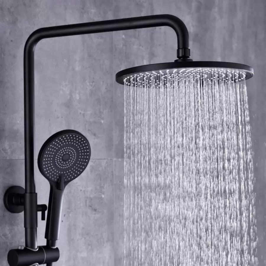 Shower Column, Sanitary Brass, Black, 9810H