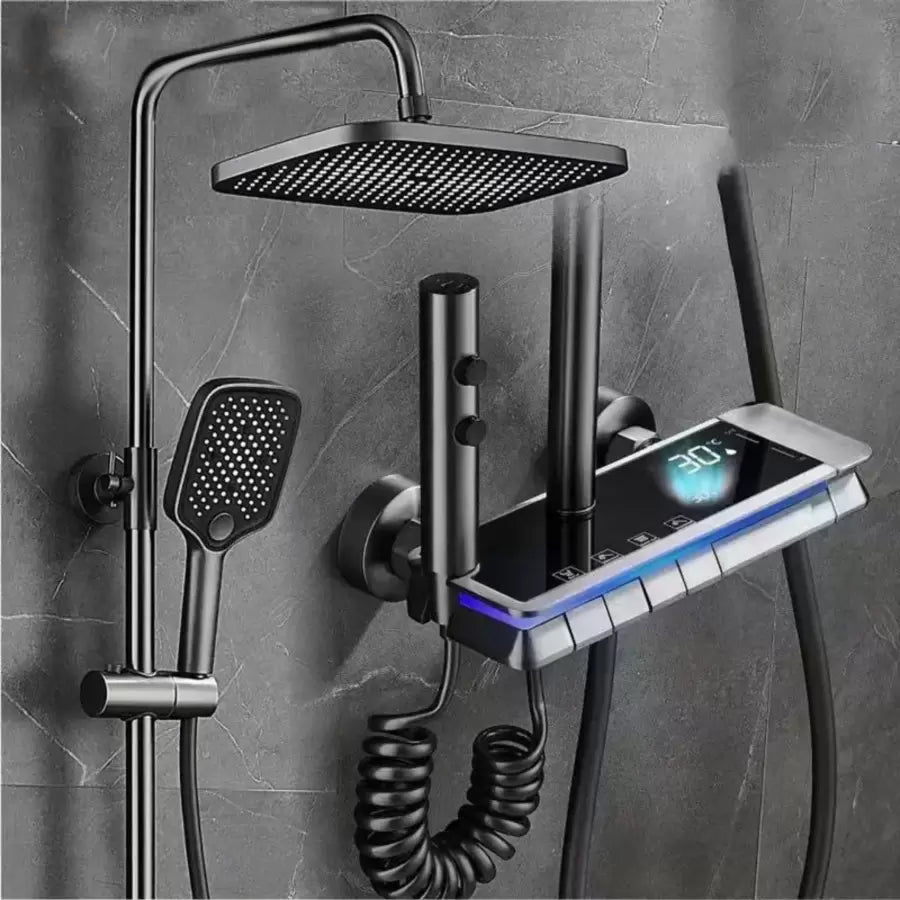 Stainless Steel Shower Column, Dark Grey, OD3904