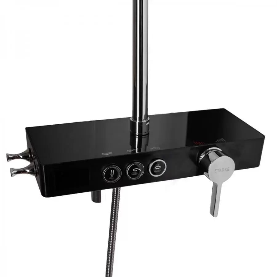 Shower Column LCD Display Stainless Steel Black Silver SJG/006