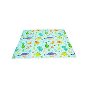 Double Foldable Rug with Dinosaurs and Wild Animals, Multicolor, Foam