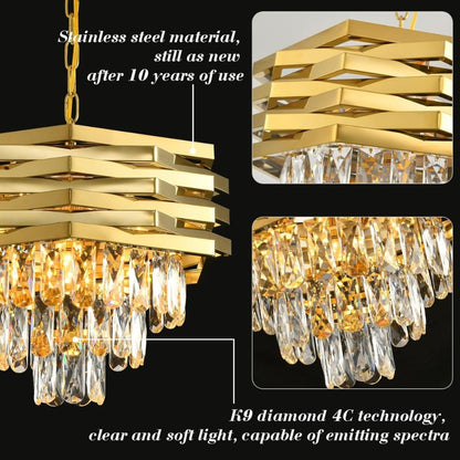 Kaison Crystal Chandelier 16xE14 Gold 