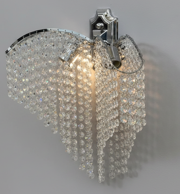 Ander Cristal lamp 2x E14 Shiny Chrome, Strings of crystals