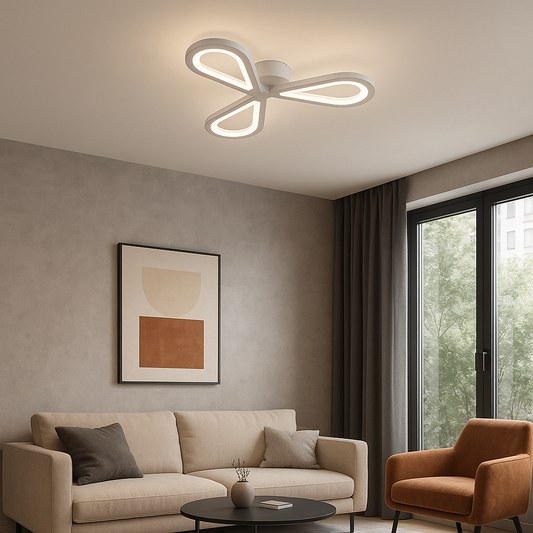 LED chandelier AURALIUS 18W, 3 Petals, Neutral light, 4000K, White