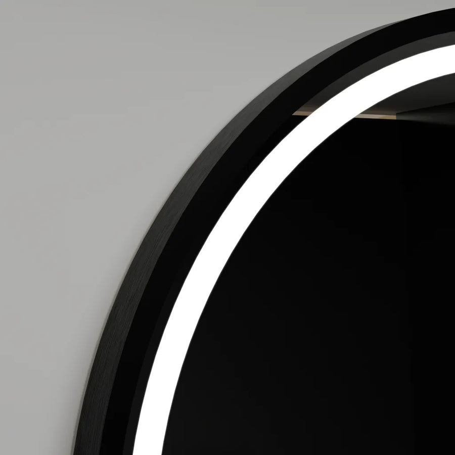 Mirror LED Round 90cm Orizzonte Neagra Basic Touch frame
