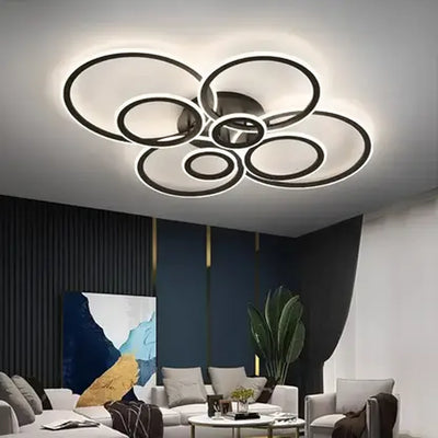 LED Chandelier with Remote Control Betty 130W Dimmable Black White