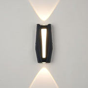 Fantas Outdoor and Indoor LED Wall Lamp, 2 Sources x 1W, IP65, Metallic, Black, 3000K