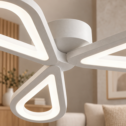 LED chandelier AURALIUS 18W, 3 Petals, Neutral light, 4000K, White