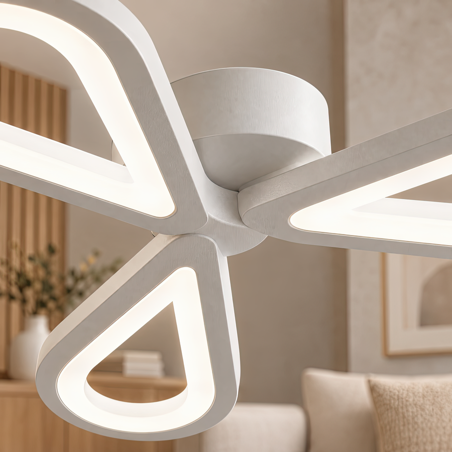 LED chandelier AURALIUS 18W, 3 Petals, Neutral light, 4000K, White