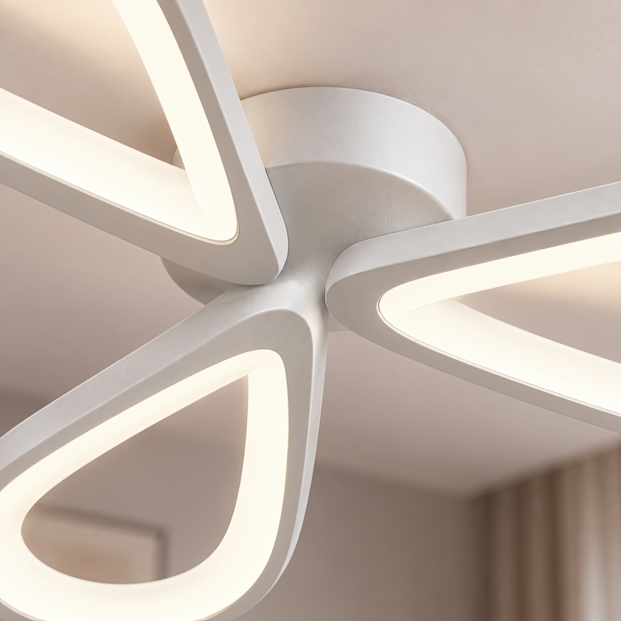 LED chandelier AURALIUS 18W, 3 Petals, Neutral light, 4000K, White
