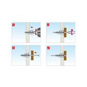 Metal Dowel for mounting Chandeliers, screwing into Plasterboard, 2pcs, 13x32mm