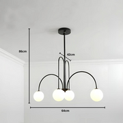 Torino Chandelier, 5*E27, Black, Metal