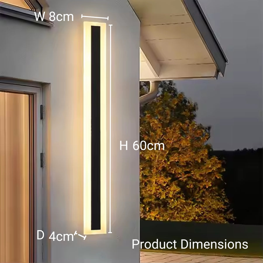 Marcus 24W Outdoor LED Wall Lamp Black White