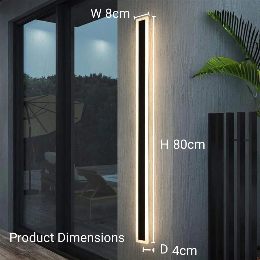 Suha Outdoor LED Wall Light, 31W IP65, Metal, Black