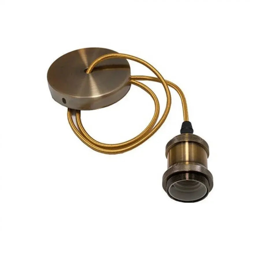 Antique Socket, 1*E27, Metal, Bronze