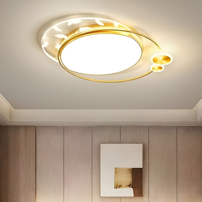 Lorenzo LED Chandelier with Remote Control, Dimmable, Gold, Metal and Acrylic, 3000K/4000K/6000K