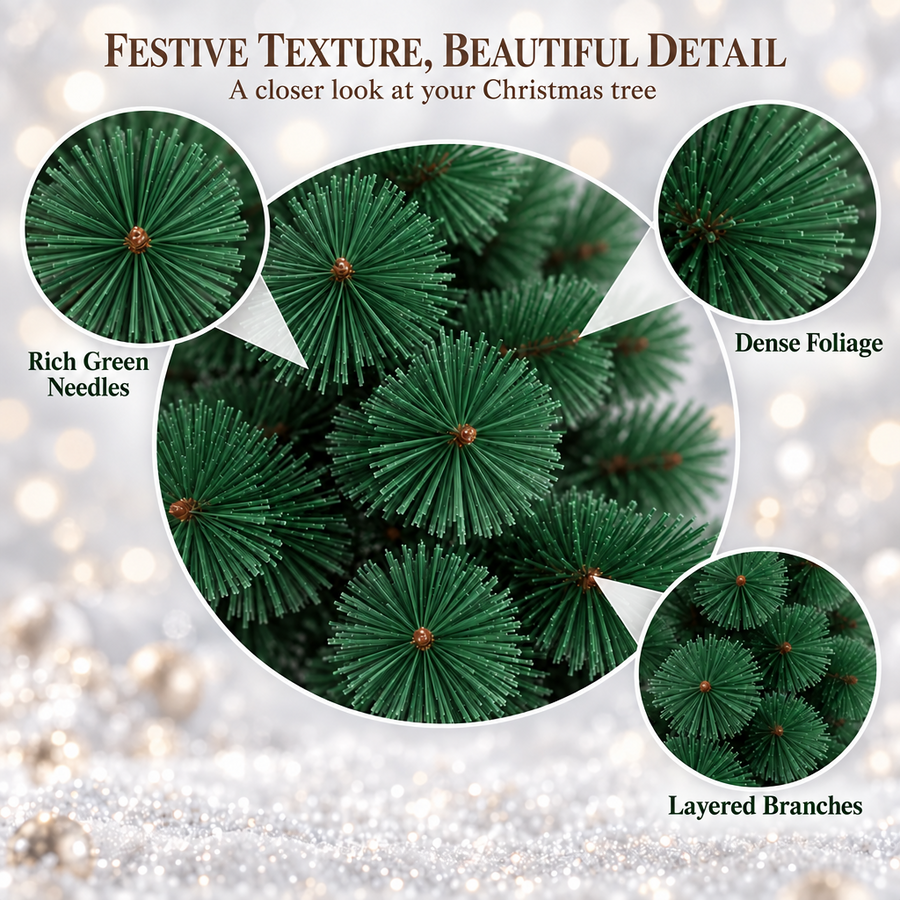 Artificial Fir Tree MANIITSOQ, 150 cm, 130 tips, Metal Support, Green