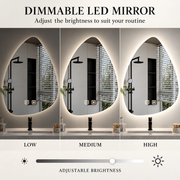 Organic LED Mirror 40x60cm, Cold Light, Demister System, Dimmable