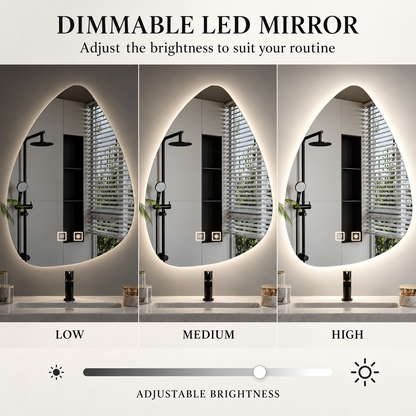 Organic LED Mirror 60x80cm, Cold Light, Demister System, Dimmable