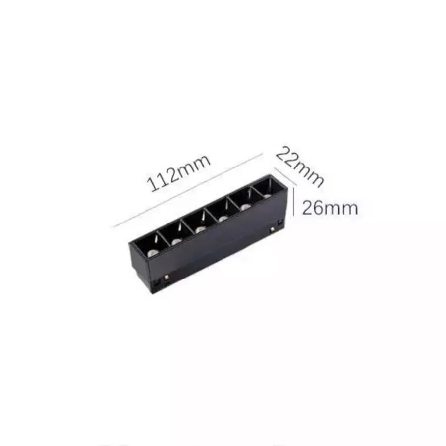 Magnetic LED Grid, Fixed, 6W, Neutral Light, Recessed, Black