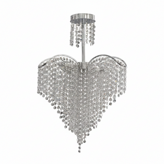 Baylor Crystal Chandelier 4x E27 Diameter 44cm Silver 